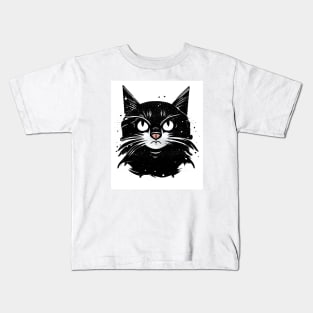 Angry Black Bomcat Kids T-Shirt